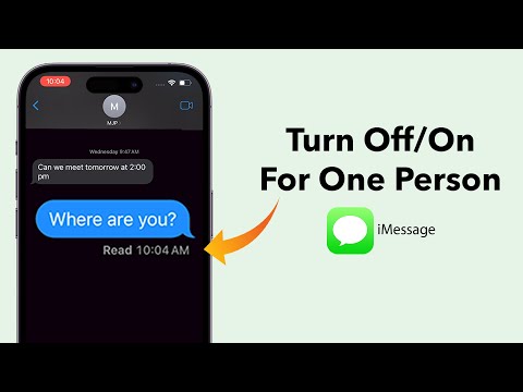 How to Turn Off or On Read Receipts on iMessage for One Person?