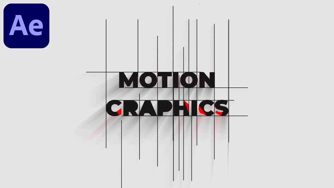 Minimal Line Motion Graphics Text Animation in After Effects - After Effects Tutorial #2