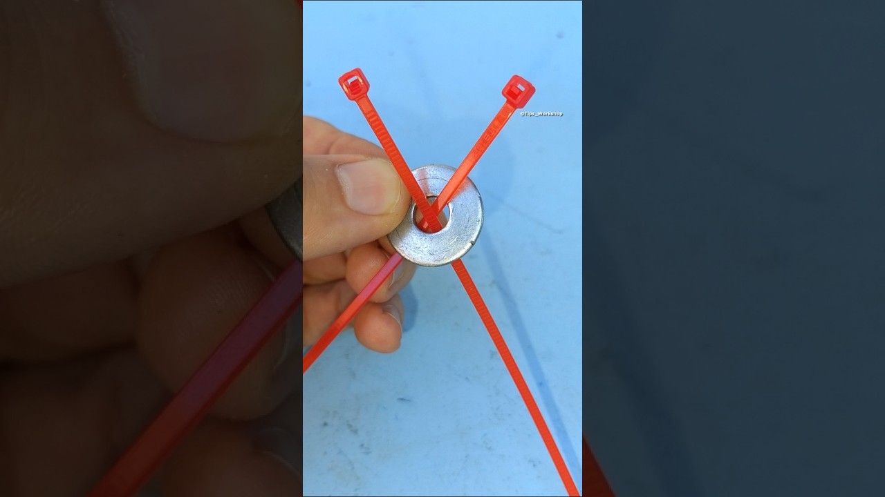 Electricians, This Zip Tie and Washer Tip and Trick Will Come in Handy #electrician #tips #tricks