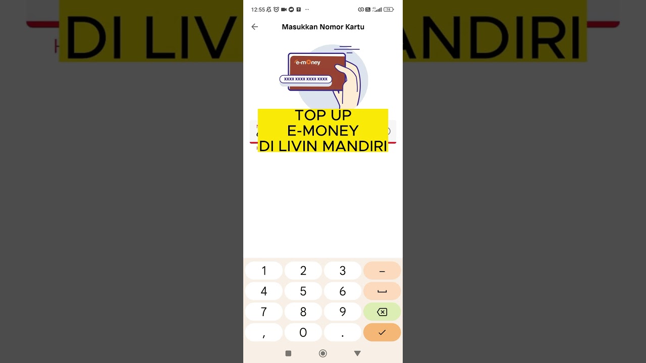Top Up E-Money via Livin by Mandiri 💳