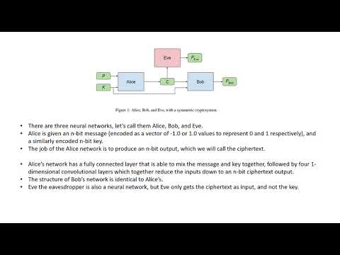 Adversarial neural cryptography research - simple explanation