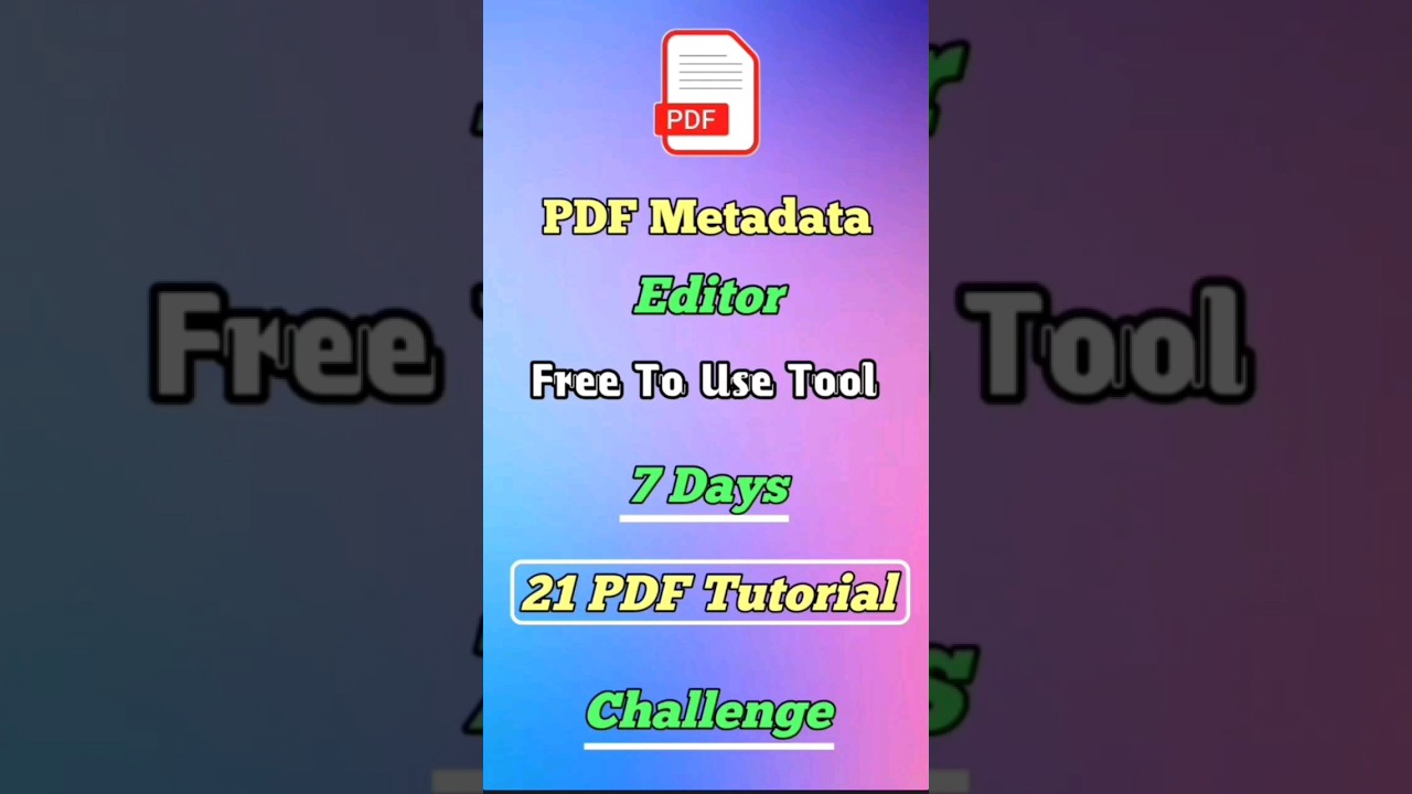 Removing PDF Metadata - Day 5 Tutorial 3