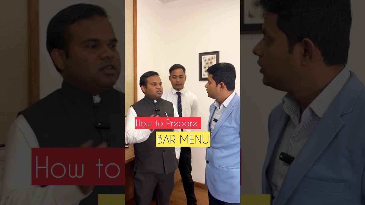 How to Prepare BAR Menu ? #hotelmanagment #cheflife