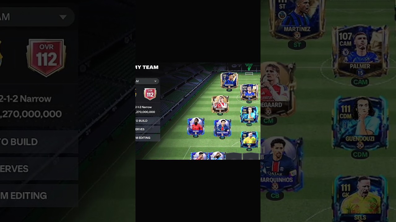 best h2h team in fc mobile 112 OVR✅#fcmobile #fifamobile #eafcmobile #fifa
