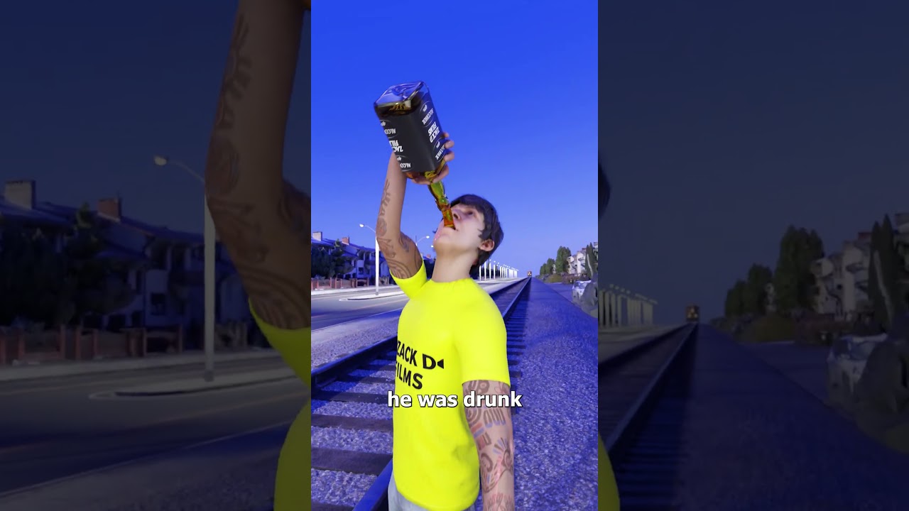 Man Falls Asleep on Train Tracks 😱