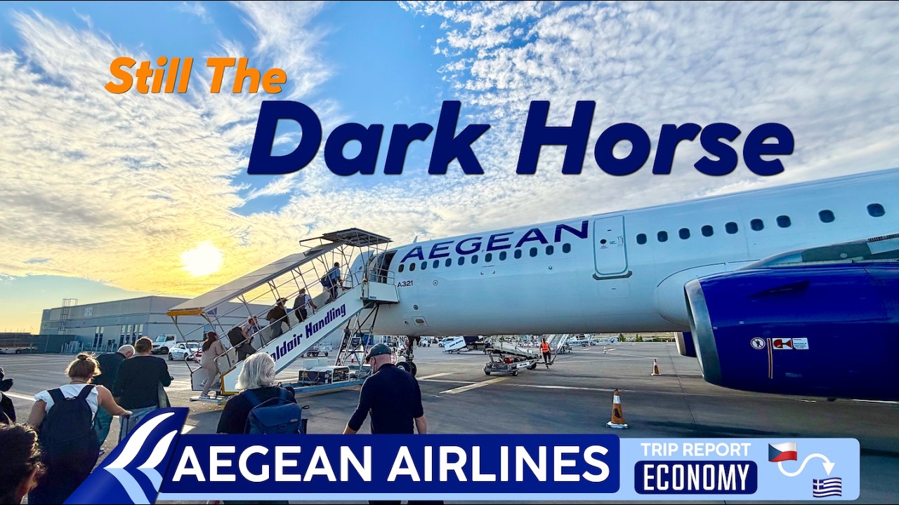 Europe's Dark Horse, AEGEAN AIRLINES ✦ Economy Class ✦ Prague to Chania via Athens