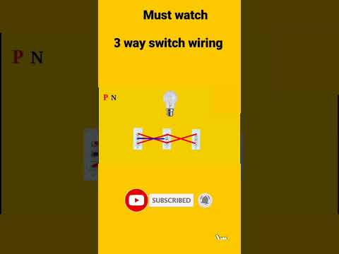 3 way switch wiring diagram| #viral #shorts #ytshorts #trend #trending #viralvideo #husainelectrical