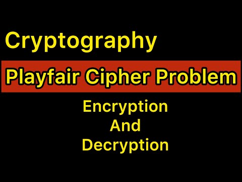 Playfair Cipher Problem | Cryptography | Encryption And Decryption | Tamil