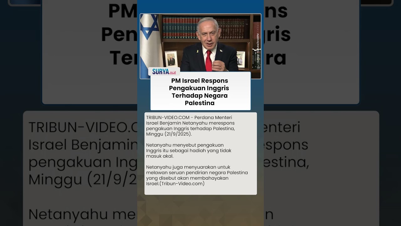 Perdana Menteri Israel Respons atas Pengakuan Negara Palestina oleh Inggris, Kanada, dan Australia