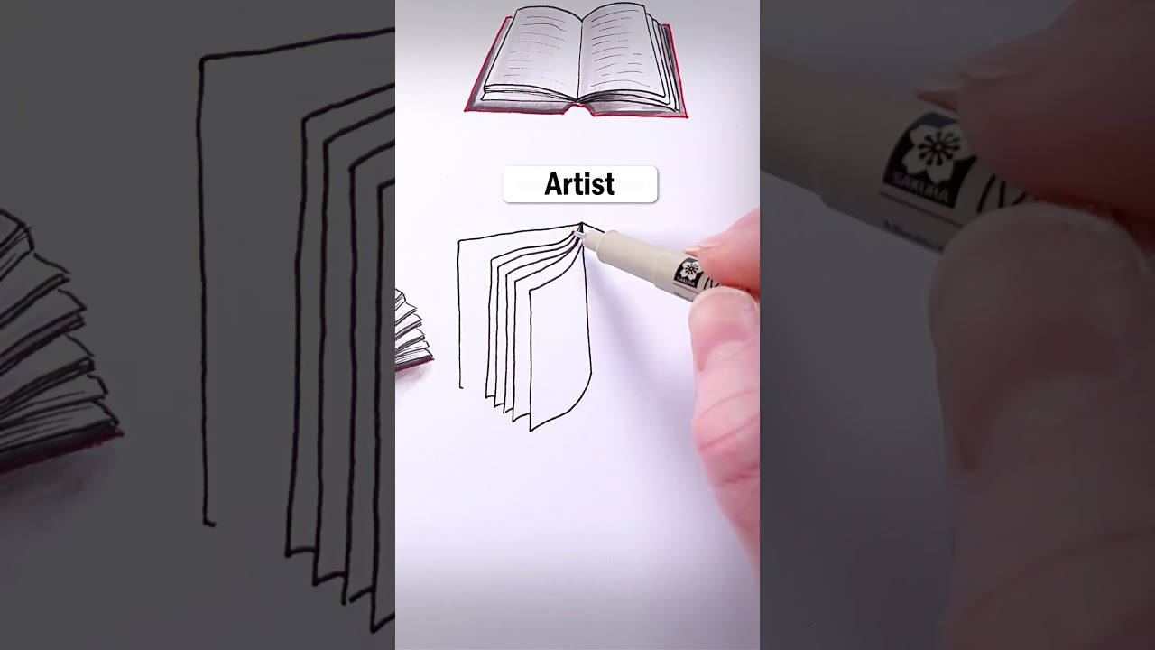 Easy Book Drawing Tutorial ✏️