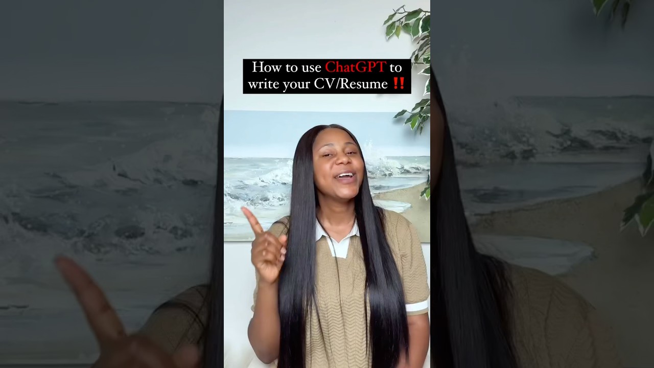 How to use chatGPT to write your resume or CV#chatgptprompts#chatgpt