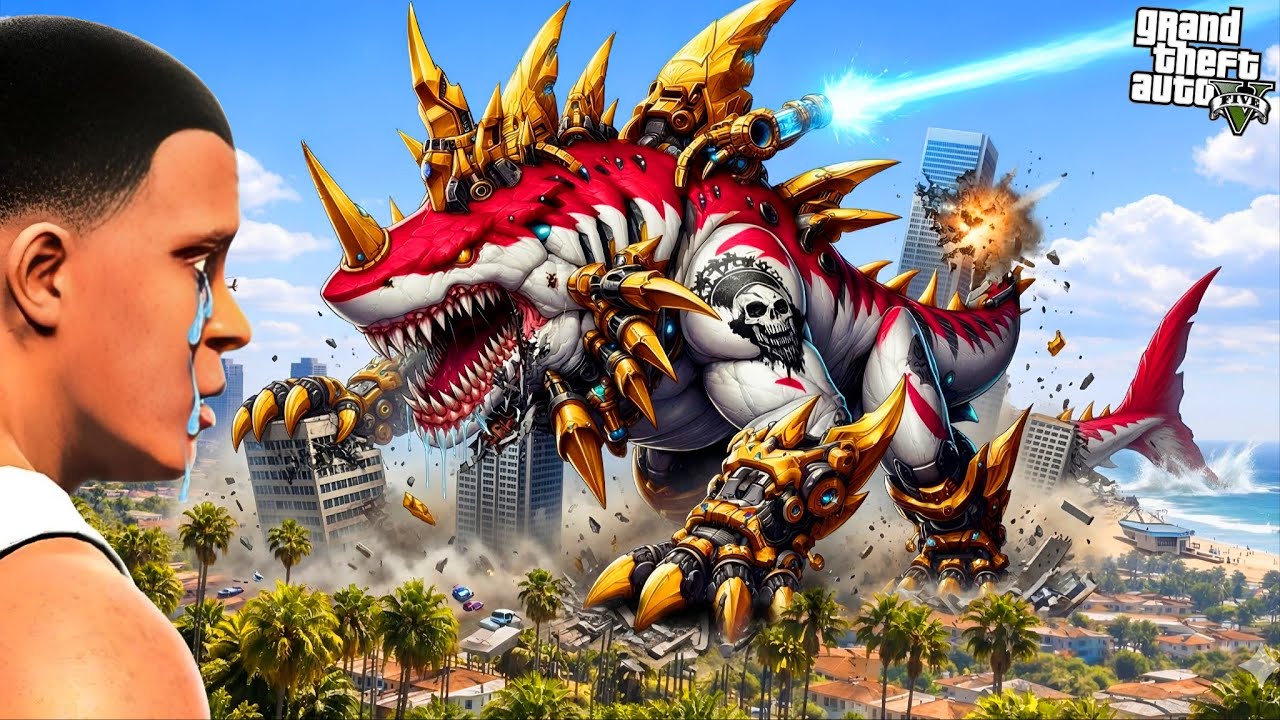 Evil Shark Attacks Los Santos in GTA 5 🦈