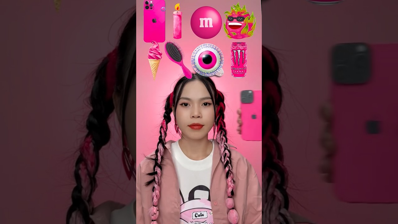 Pink Food ASMR Mukbang #3 🍽️