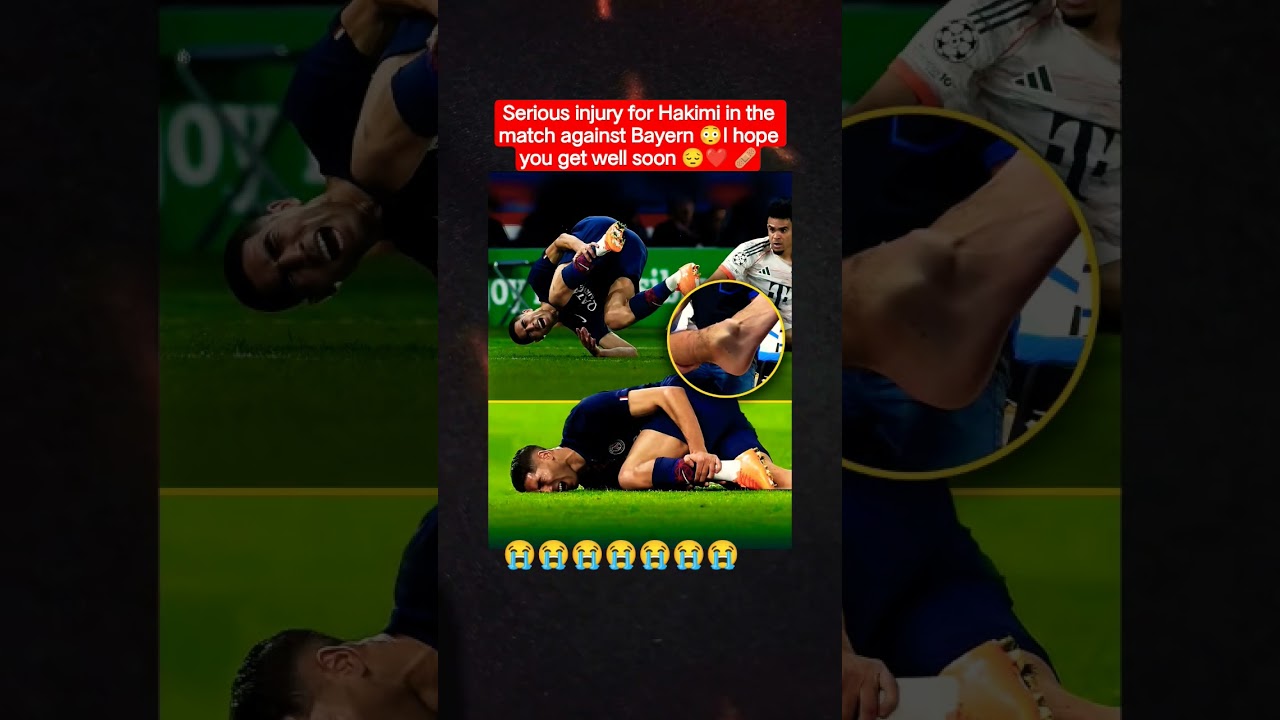 Hakimi Suffered Serious Injury in Match Against Bayern ⚽ Wishing Him a Speedy Recovery