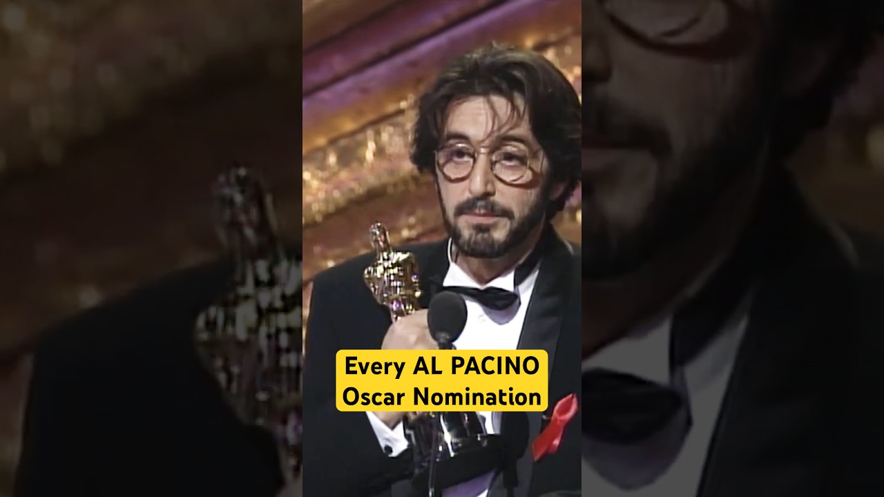 Al Pacino's Oscar Nominations and Winning Speeches (From ‘The Godfather’ & Beyond) #shorts