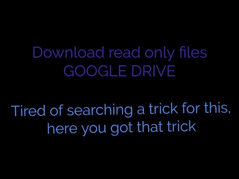 Download read only Google drive files