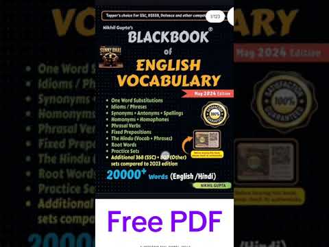Black Book Of English Free Pdf Download link in description #vocabulary #sscchsl #study ..