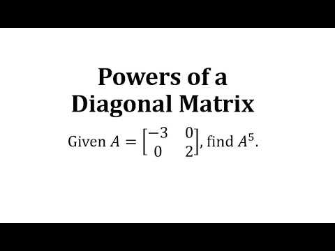 Powers of a Diagonal Matrix