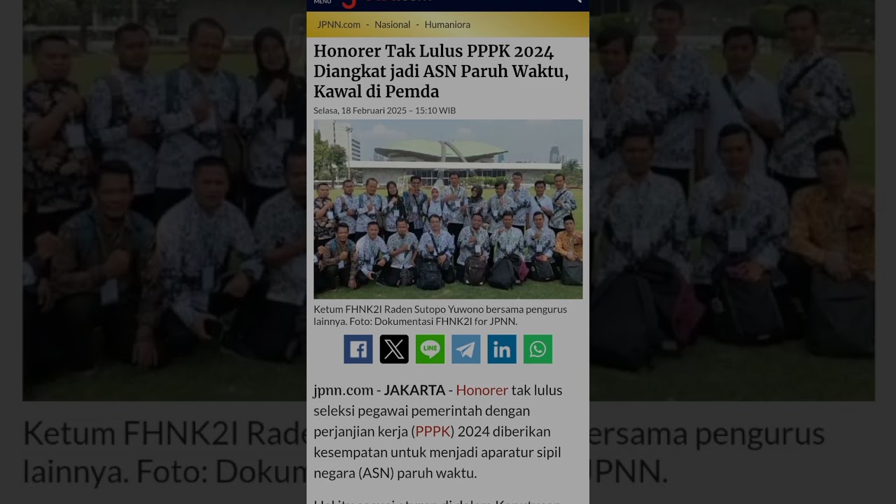 Honorer Tak Lulus PPPK 2024 Jadi ASN Paruh Waktu