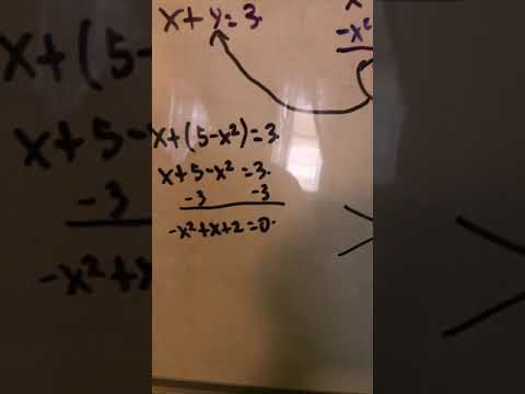 Solving a quadratic system with two solutions