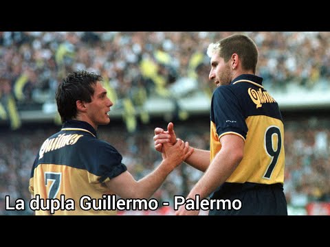 La dupla Guillermo Barros Schelotto - MartĂn Palermo