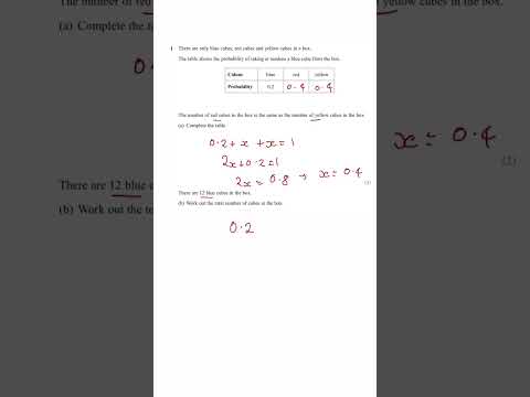 Edexcel 2019 Higher Paper 1: Q1 Probabilities! #maths #gcse #probability #revise