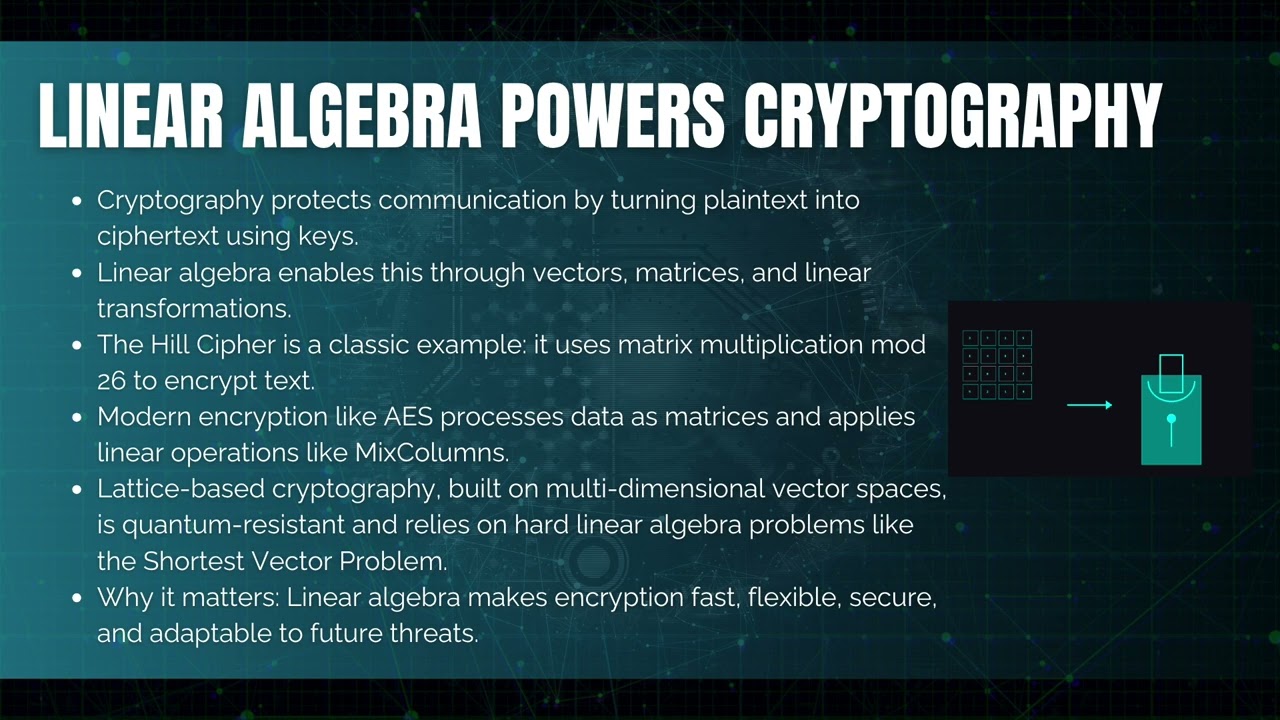 Unlocking Cryptography with Linear Algebra: Insights from Rhea Mordani's P5