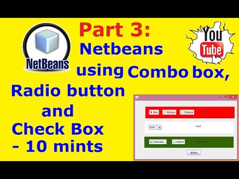 NetBeans Tutorial: Combo Box, Radio Button & Check Box (10 mins)