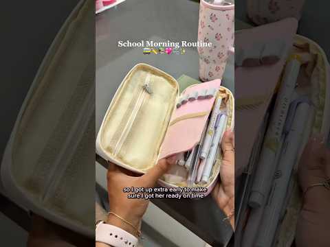 School day morning routine 🚌✏️📚💖✨
