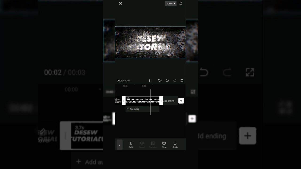 Cosmic Text Intro in CapCut β¨