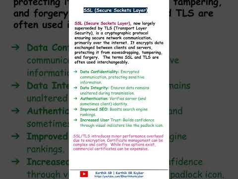 SSL (Secure Sockets Layer) | Info Bytes | Network | Security | Karthik SR #devops