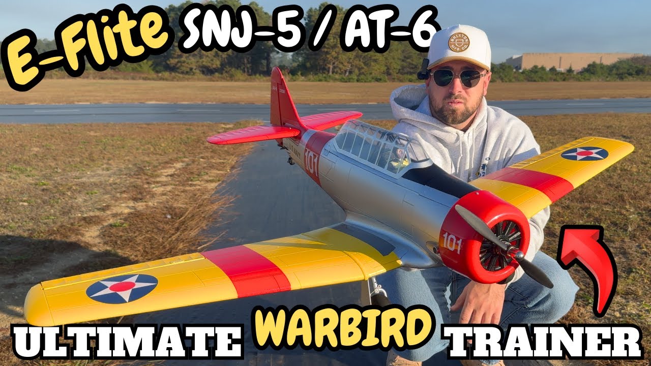 Experience Nostalgia with the NEW E-flite SNJ-5 / AT-6 1.5m Warbird Trainer ✈️