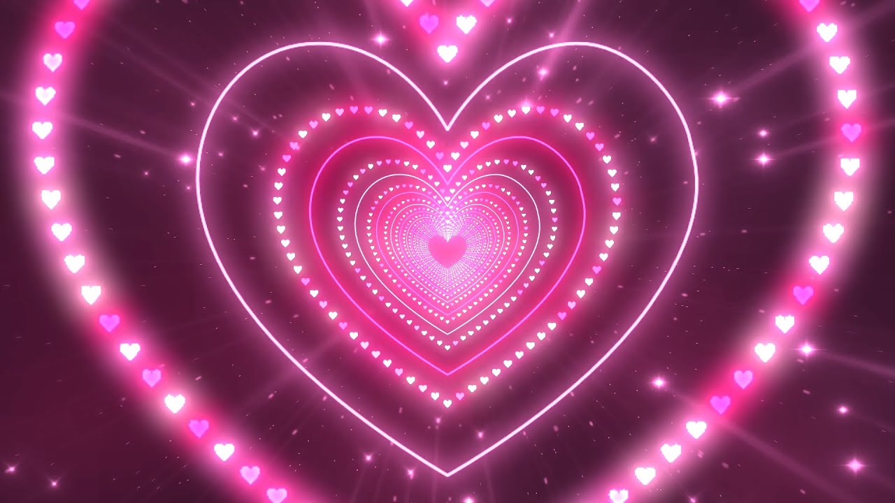 Vibrant Pink Heart Tunnel & Room Lighting Backgrounds 💖 | Perfect for Videos & Events