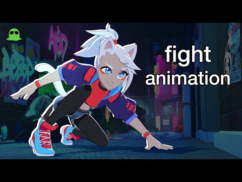 Epic Blender Animation: 'CyberKatsu: Recoded' - Abi & Tabi's Battle for Power โ๏ธ