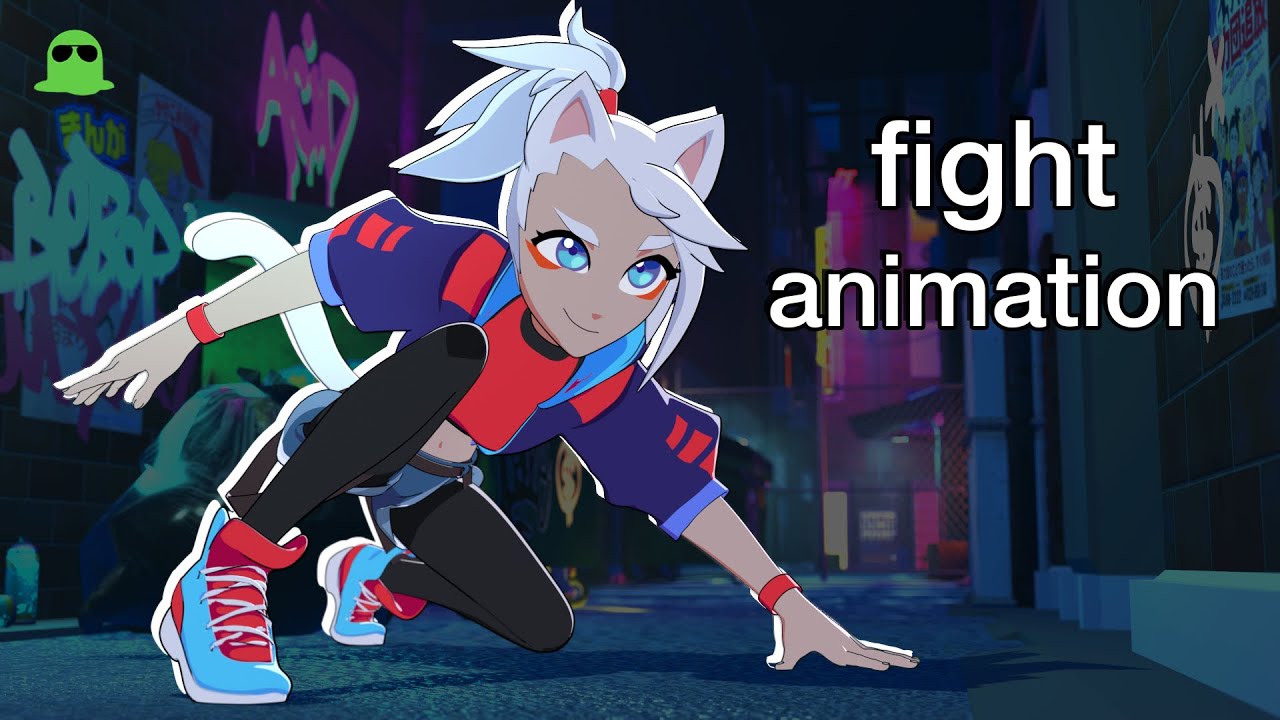 Epic Blender Animation: 'CyberKatsu: Recoded' - Abi & Tabi's Battle for Power ⚔️