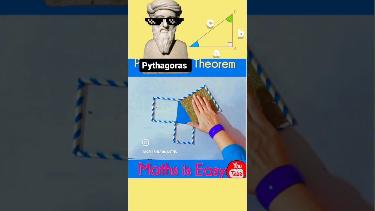 Simple & Clear Proof of Pythagoras Theorem 🧮 | Fun Math Model