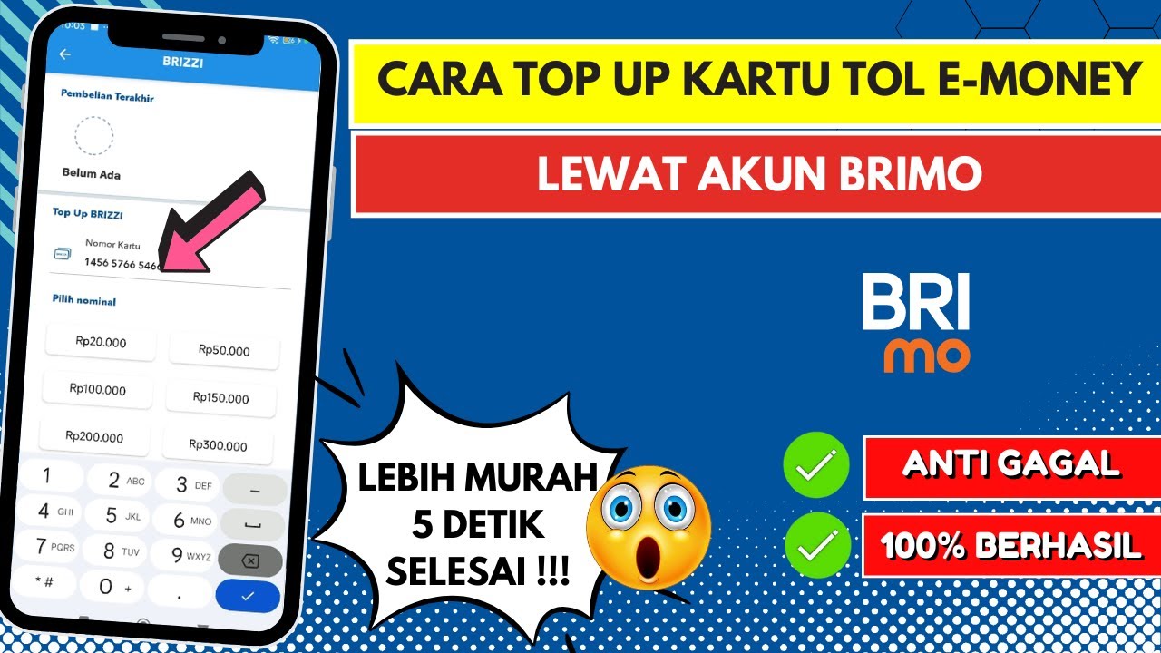 Cara Top Up Kartu Tol E Money Di BRImo yang Benar