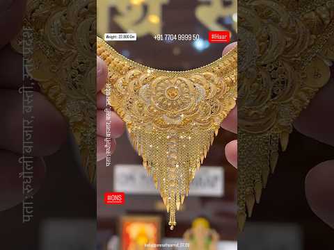 Arbic Necklace Haar Design in #18caratgold #ons #trending #necklace #gold #jewelry #haar #jewellery