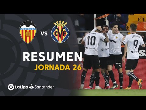 Resumen de Valencia CF vs Villarreal CF (2-1)