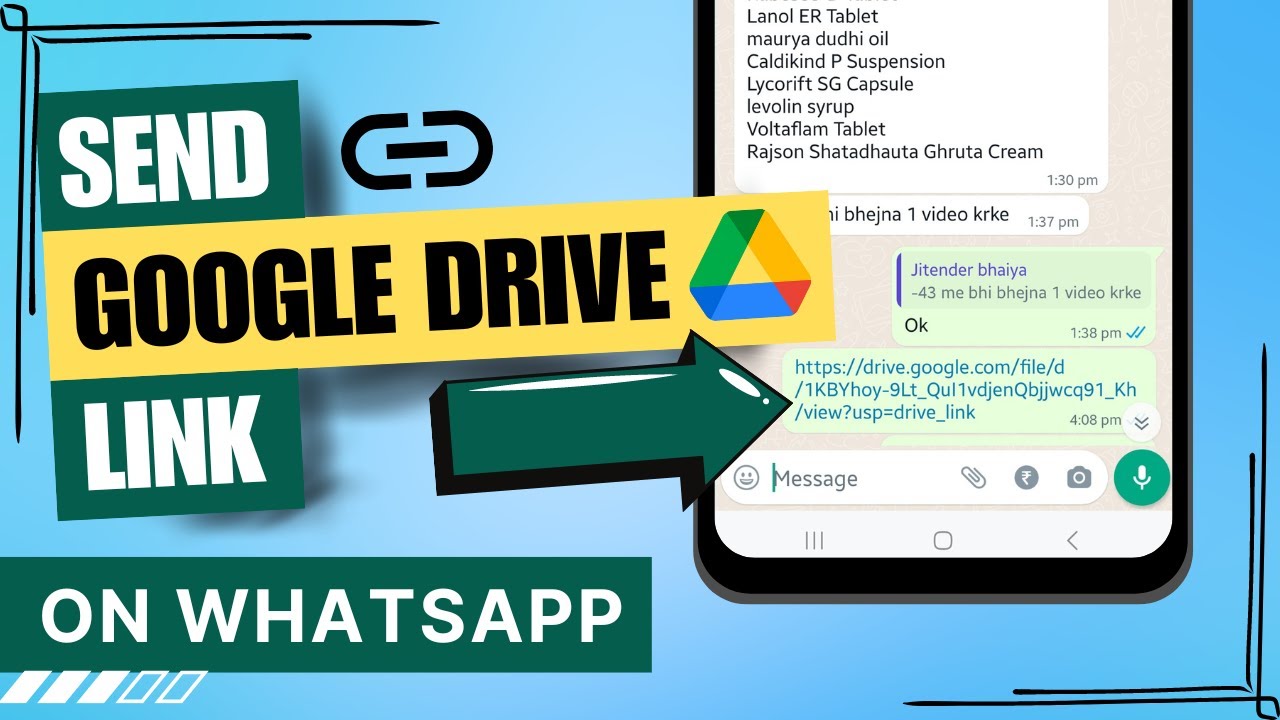 Share Google Drive Link on WhatsApp π