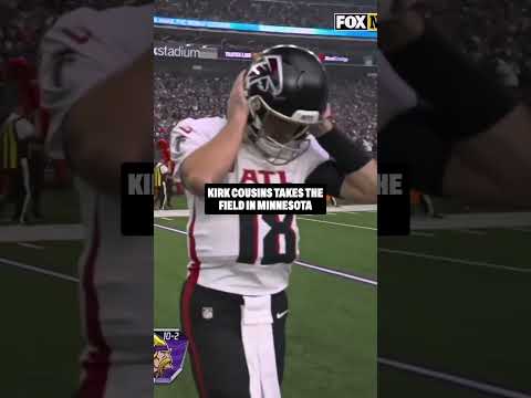 Kirk Cousins takes the field for the first time back in Minnesota #nfl #kirkcousins #atlantafalcons
