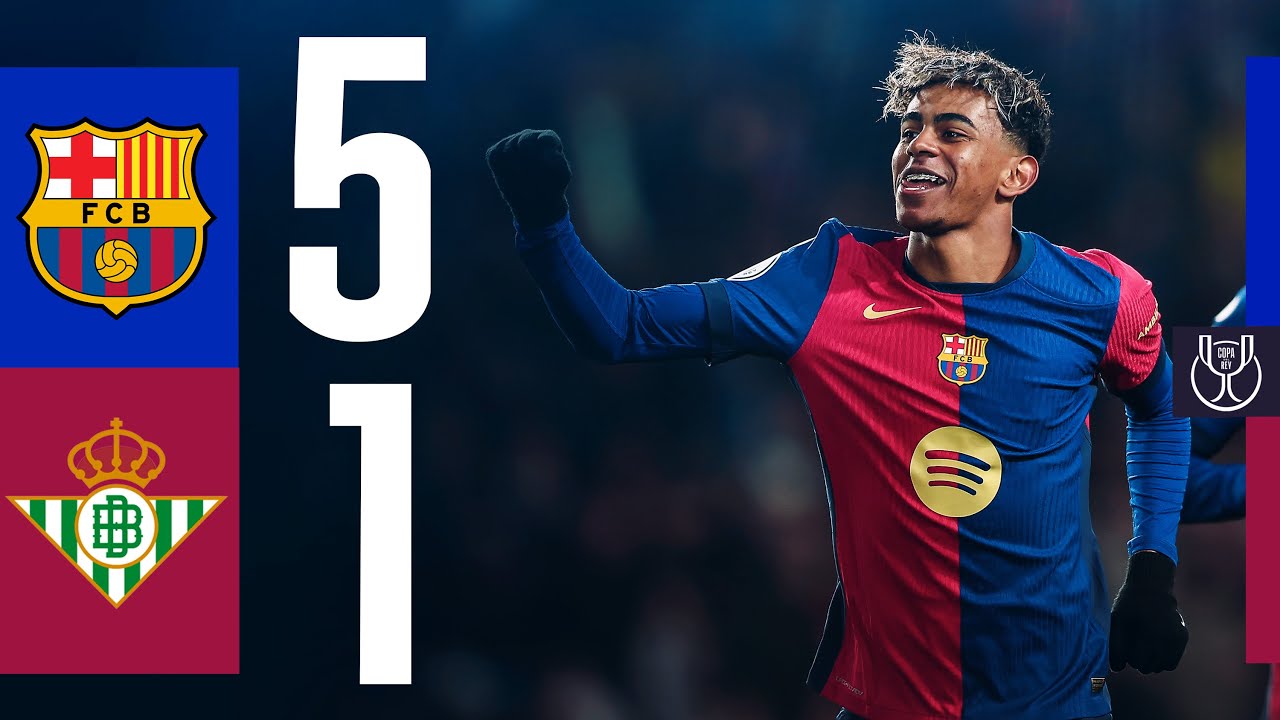 FC Barcelona Dominates Betis 5-1 to Reach Copa del Rey Quarter-Finals ⚽