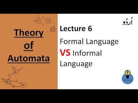 Lecture 6: formal and informal languages in automata in urdu hindi