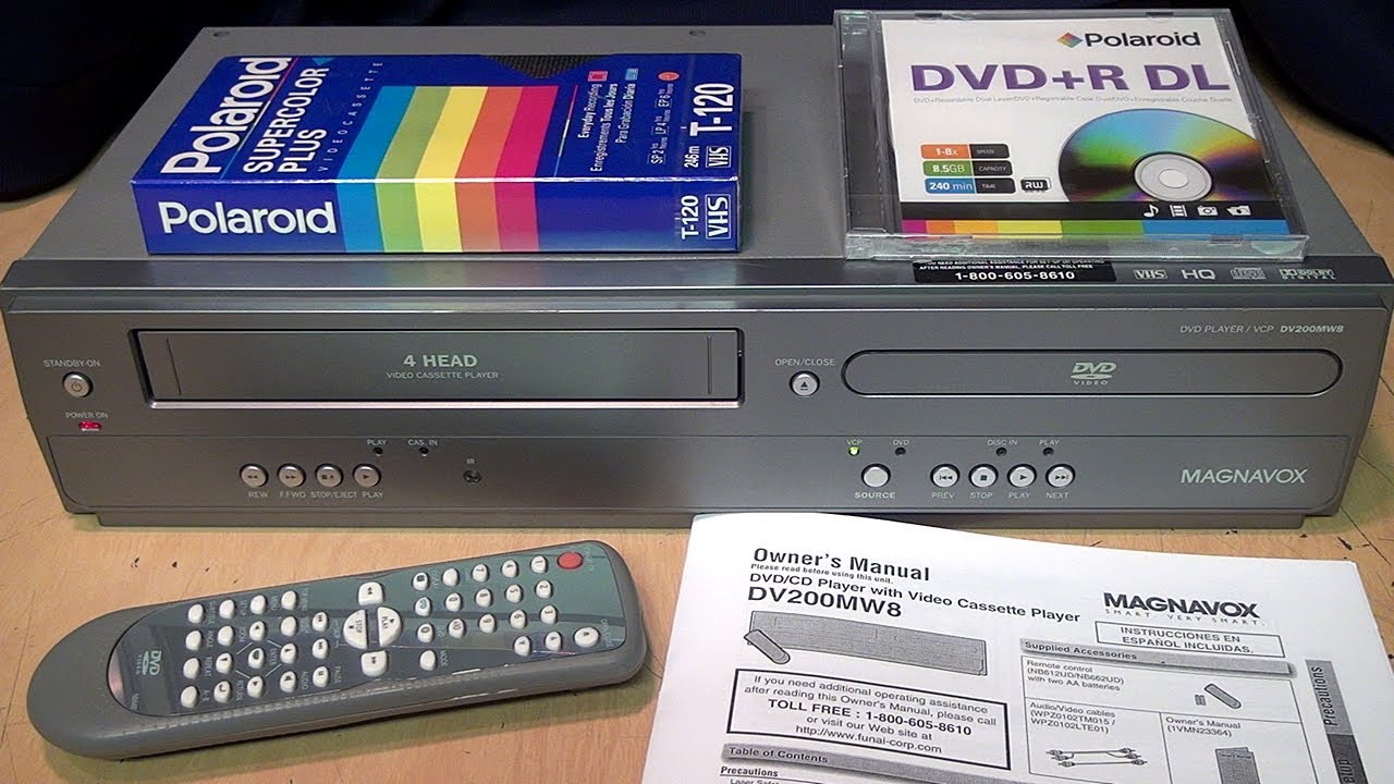 2007 Magnavox DVD/VHS Player (DV200MW8) No Record