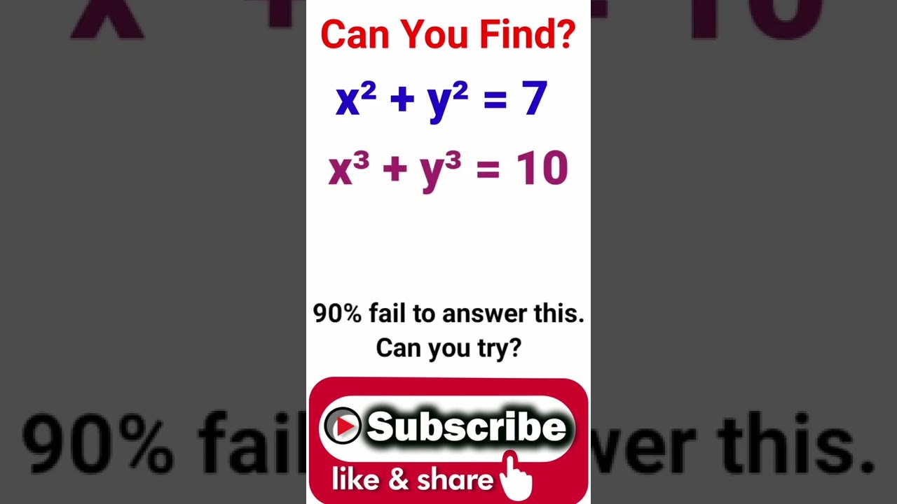 Olympiad Problem Solving: Equations & Algebraic Identities | Math Challenges