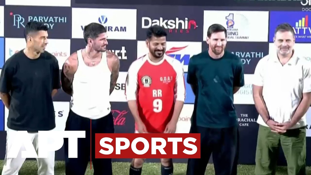 Messi Meets Rahul Gandhi at Hyderabad Match ⚽