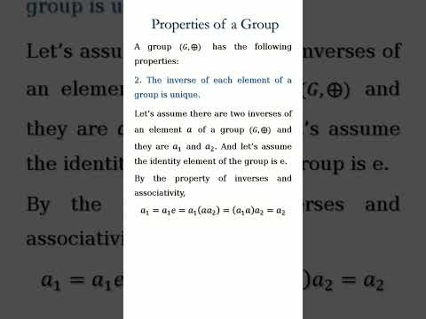 Properties Of A Group