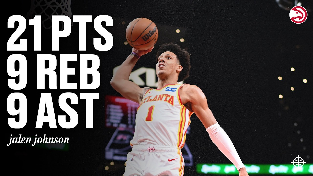 Jalen Johnson Near Triple-Double in Hawks' 8th Win 🏀