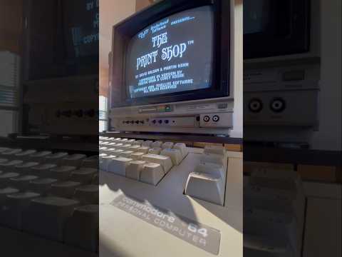 Retro Happy Birthday banner made with a Commodore 64, The Print Shop & dot matrix printer #80s #pc