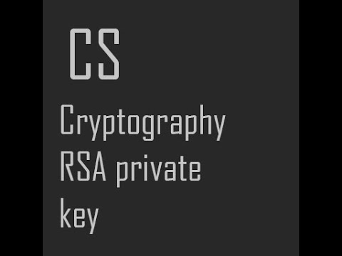 Cryptography RSA private key calculation